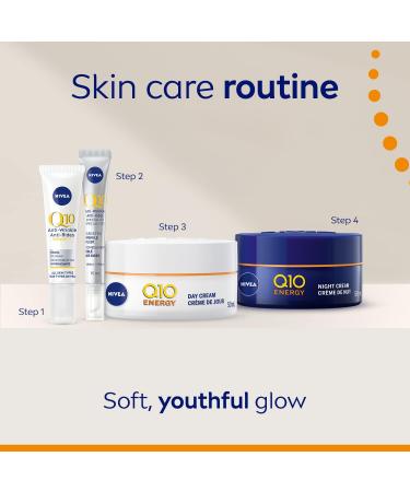 NIVEA Q10 Energy Anti-Wrinkle Day Face Cream Anti Wrinkle Firming Cream with Q10 Vitamin C and E Face Moisturizer for Tired Looking Skin Visibly Reduces the Look of Wrinkles 50mL Day cream - Buy Online on GoSupps.com