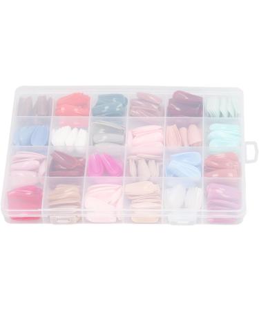 Coffin False Nails Coffin Shaped Press On Fake Nails 576 Pieces Full Coverage Shiny Mixed Colors Various Sizes Ballerina - Buy Online on GoSupps.com