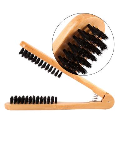 Gernie Hairdressing Comb & Double Brush V Shaped Wooden Straightening Tool for Smooth Hair | Best Hair Straightener Brush - Buy Online on GoSupps.com