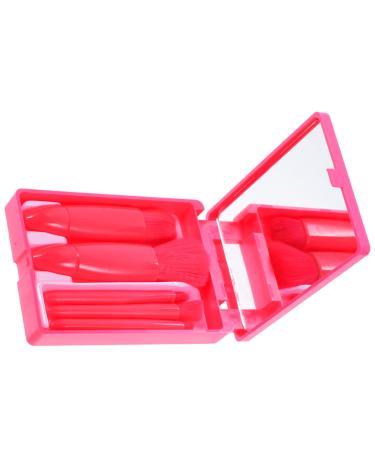 Beavorty Makeup Mirror 1 Set makeup brush for eyeshadow Miss cosmetic brush makeup brush for women makeup brush portable makeup brush for lip Foundation Brush Set of brushes lip brush 9.50X3.00X2.00CM Rosy