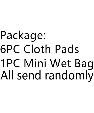7pcs Set: Mini Wet Bag + 6pcs 8 Organic Bamboo Mama Cloth Menstrual Pads | Reusable Sanitary Pads - Buy Online on GoSupps.com