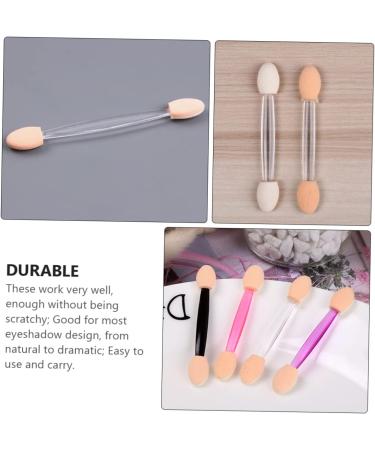 DRESSOOS 50pcs Two-color Eyeshadow Brush Makeup Supplies Eyeliner Wands Make up Kit Plastic Handle White - Buy Online on GoSupps.com