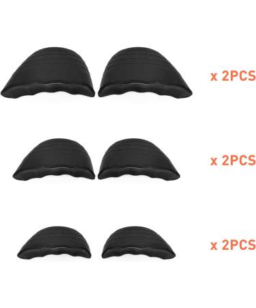 UamGlsob Shoe Filler Inserts - 3 Pairs Toe Cushion Insoles for Loose Shoes Half-Size Adjusters for Sneakers Heels Flats & Boots (Black) - Fit Any Shoe Perfectly - Buy Online on GoSupps.com