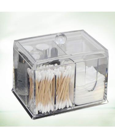 Beaupretty Cotton Pad Container - Transparent Makeup Organizer with Lid for Bathroom Bedroom & Travel - Buy Online on GoSupps.com