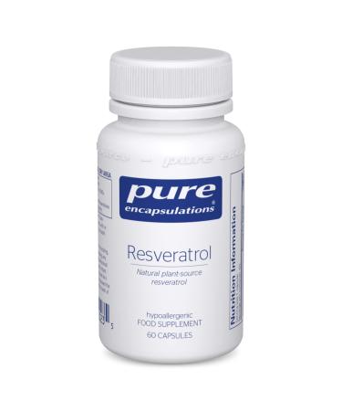 Pure Encapsulations - Resveratrol 40mg - Natural Plant-Source Resveratrol Supplement - 60 Vegetarian Capsules