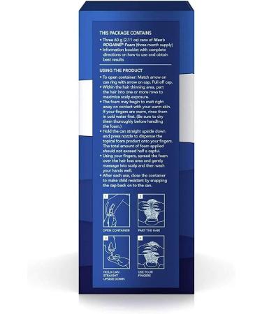 Rogaine for Men Hair Regrowth Treatment - 3 Month Supply Foam - Buy Online on GoSupps.com