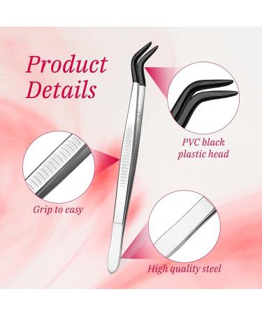 COMNICO Tweezers with Rubber Tip 4-Piece Stainless Steel Tweezers Set with Straight Flat Tip and Soft Tweezers Set Precision Tools for Crafts Jewellery Making Coin Stamp - Buy Online on GoSupps.com