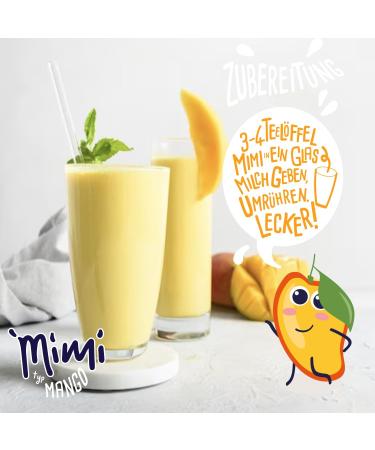 Mimi Milchmix Mango Powder Drink 12 x 400 g Milk Mix - Preservation Pack - Soluble Powder with Mango Flavor - Hot and Cold Soluble - Ideal for Leisure Camping Cooking - Buy Online on GoSupps.com