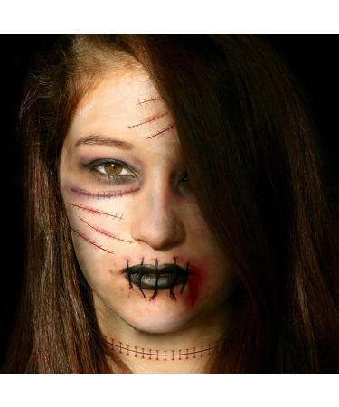 Halloween Day of the Dead Temporary Tattoos - 12 Sheets Face and Spider Web Stickers for Halloween Party Decorations - Buy Online on GoSupps.com