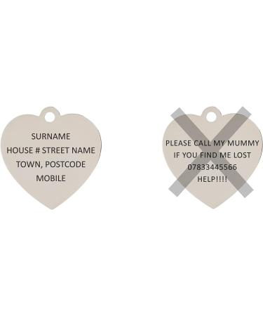 BWM Fashion Personalized Pet ID Tags Dog Tags | Dog Tag for Pets Laser Engraved & Personalised | ID Tags for Dogs & Cats | Durable Strong & Deeply Engraved - Large Heart Pink Large Pink - Buy Online on GoSupps.com