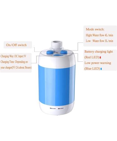 Iron Hammer Portable Electric Camping Shower with Shut Off Valve - Blue - Buy Online on GoSupps.com