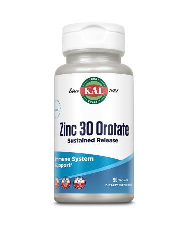 KAL Zinc/ Orotate SR 30 mg 90 Tablets - Buy Online on GoSupps.com
