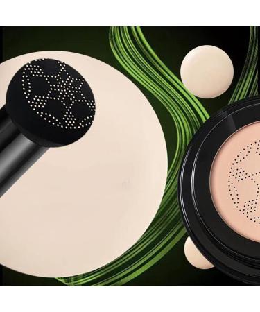 Air Cushion CC Cream & Mushroom Head Foundation Set with Makeup Sponge - Long Lasting & Easy to Use | Natural Skin Care - 2# Natural Color - Buy Online on GoSupps.com