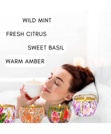 Aromatherapy Relaxing Candle Gift Set - 4 Natural Soy Candles for Stress Relief & Home Decor - Perfect Birthday Gifts for Women & Friends - Buy Online on GoSupps.com