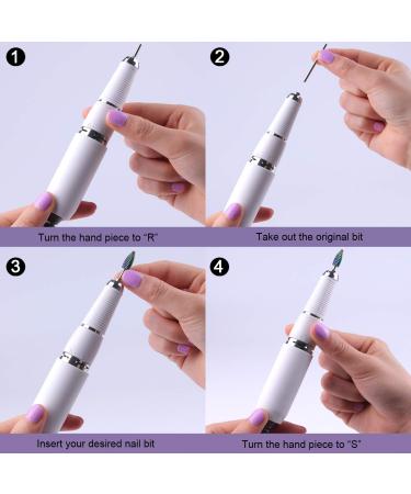 MAKARTT 30000RPM Electric Handpiece for Up200 Nail Drill Machine - Professional E File - 3 Pins - White - Buy Online on GoSupps.com