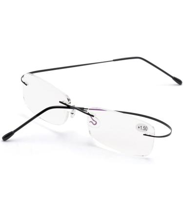 ZUVGEES 3 Pack Rimless Metal Blue Light Filter Reading Glasses - Lightweight Anti-Blue Computer Glasses for Men & Women | 2.0x Magnification - Buy Online on GoSupps.com