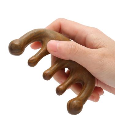 Wooden Massage Comb - Sandalwood Scalp Massager for Head Neck & Shoulder Relief | Meridian Massage Device - Buy Online on GoSupps.com