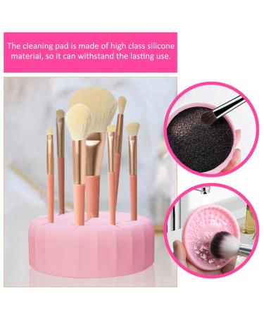 Effortless Makeup Brush Cleaning Box & Mat | Pink Brush Cleaner Pad for Easy Makeup Supply Maintenance - Buy Online on GoSupps.com