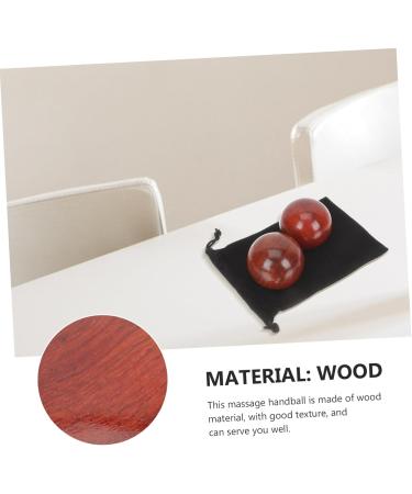 Shop Goohochy 2-Piece Wooden Health Ball Set | Finger Exercise & Muscle Massage Balls for Adults | Baoding Fitness Practice - Buy Online on GoSupps.com