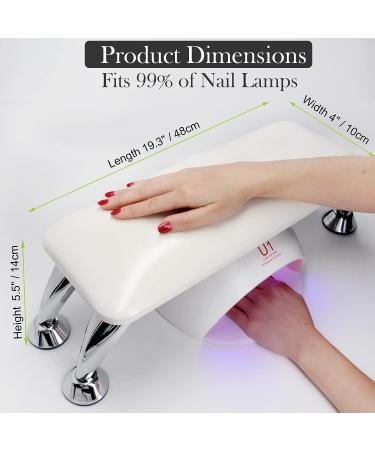 Nail Arm Rest - Microfiber Leather Manicure Hand Pillow for Nail Techs - White - Buy Online on GoSupps.com