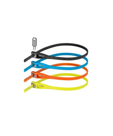 Hiplok Z LOK 4 PACK multifunctional safety strap unisex BLACK / CYAN / ORANGE / LIME 40cm closure circumference - Buy Online on GoSupps.com