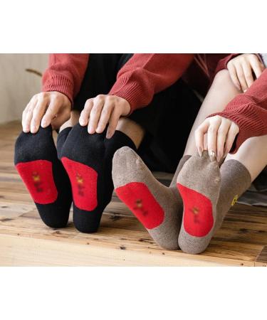 Chinese New Year Red Women's Cotton Sports Socks - 4 Pairs (Size 34-39) Spring Festival Good Luck Socks - Buy Online on GoSupps.com