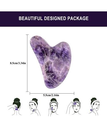 Amethyst Gua Sha Stone for Face and Body Massage - Anti-Aging Skin Care Tool for SPA Therapy - Buy Online on GoSupps.com