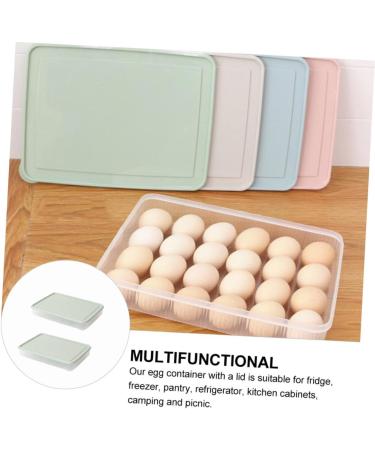 LABRIMP Egg Tray Holder 2pcs Box Egg Storage Box Eggs Beverage Container Household Kitchenware Egg Tray Egg Plate re-usable - Buy Online on GoSupps.com