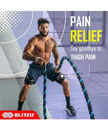 Thigh Compression Sleeve (Pair) for Men and Women - Quad, Groin, Hamstring Support - Medium Black - Upper Leg Sleeves for Pain Relief - Buy Online on GoSupps.com