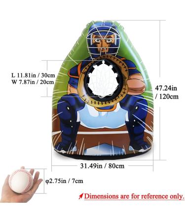 Inflatable Baseball Target Set with 4 Soft Balls - Fun Indoor/Outdoor Game for Boys and Girls | Backyard Party Toss Game - Buy Online on GoSupps.com