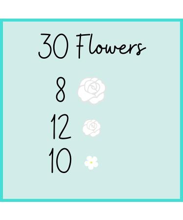 30 White Icing Flowers by Simply Sucr | Small White Flowers | Edible Roses| Wedding | Edible Flowers | Icing Flowers | Icing Roses | Wedding Favors | Edible Flowers | Simply Sucre 30 Count - Buy Online on GoSupps.com
