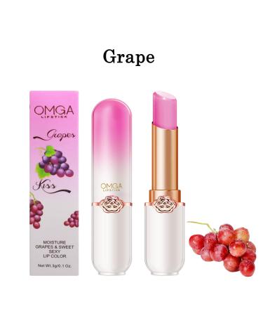 Peach Aloe Vera Strawberry Blueberry Avocado Grape Jelly Lipstick Set - Long Lasting Moisturizing Lip Balm with Fruity Flavor - 6 Pcs/Set - Buy Online on GoSupps.com
