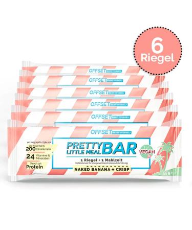 Pretty Little Meal Bar Naked Banana & Crisp | Delicious 200-Calorie Protein Bar - Offset Nutrition (6 Pack) - Buy Online on GoSupps.com