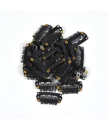 50 U-Shape Metal Snap Wig Clips - 28mm 6-Teeth Combs for Hair Extensions - Black | Durable & Secure | International Shipping - Buy Online on GoSupps.com
