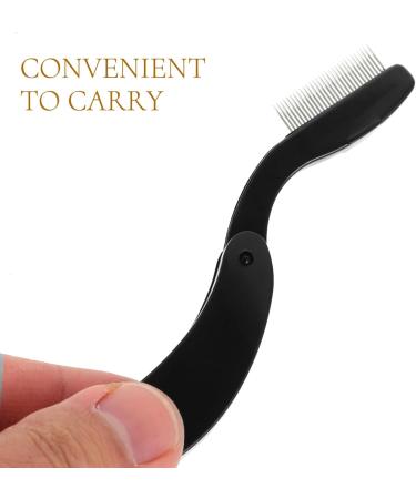 PATKAW Eyelash Comb Eyelash Shaper Foldable Eyebrow Brush Eyebrow Eyelash Makeup Grooming Tool for Women Girls Cosmetic Travel Black - Buy Online on GoSupps.com