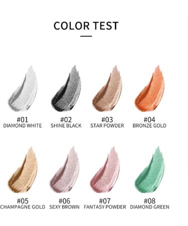 Ombre Paupi re Liquide - Ombre Yeux Et Stylo Eyeliner Silver Glitter Avec Une Paillette Fine Peut tre M lang Avec Un Maquillage Pour Les Yeux Glitter Ombre Yeuxs Liquide Rapide (#6 3.8g) #6 24 g (Lot de 1) - Buy Online on GoSupps.com