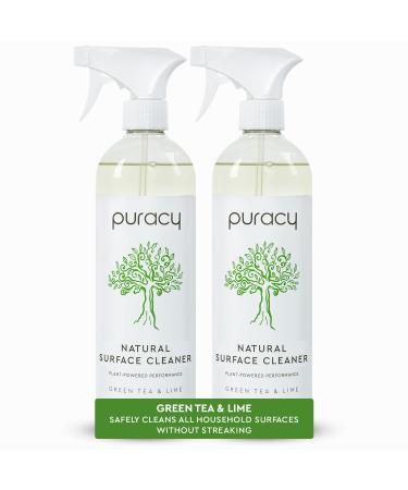 Puracy Multi-Surface Cleaner, Natural Everyday Household All Purpose Cleaner, 99.96% Plant-Based Cleaning Spray, Kitchen and Countertop Multisurface Cleaner, 25 Fl Oz (2-Pack) Lemon 25 Fl Oz (Pack of 2)