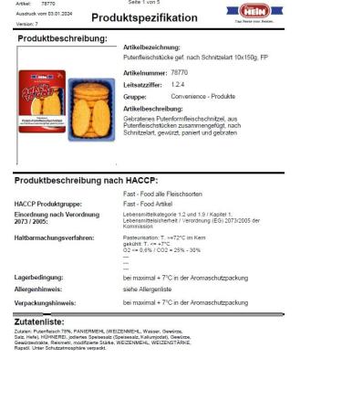 Buy Fried Turkey Schnitzel - Viennese Style Turkey Pieces 10x150g by Dieter Hein | International Shipping Available - Buy Online on GoSupps.com