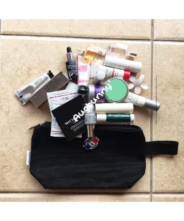 Augbunny 100% Cotton Cosmetic & Wash Bag Set - Durable Versatile 4 Pieces - Black - Perfect for Travel & Organization - Buy Online on GoSupps.com