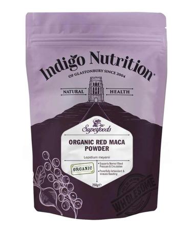 Indigo Herbs Organic Red Maca Root Powder 250g | Ancient Peruvian Superfood | Adaptogen 250 g (Pack of 1)