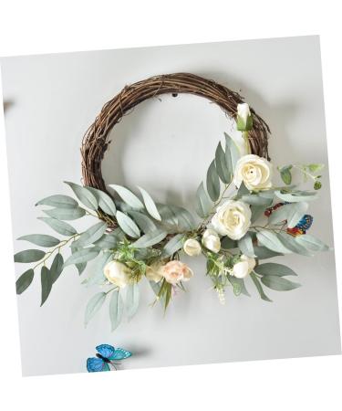 Zerodeko Vines Decor Silicone Ear Covers Flower Wreaths for Front Door Artificial Plants Wreath for Front Door Chritmas Decor Gold Fruit Bowl Garland Window Wooden Wall Hanging - Buy Online on GoSupps.com