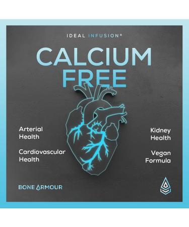 Ideal Infusion Calcium Free Bone Density & Arterial Health Supplement - Marine Magnesium, Bamboo Silica, Vitamin D3, K1 & K2 (60 Servings) - Buy Online on GoSupps.com
