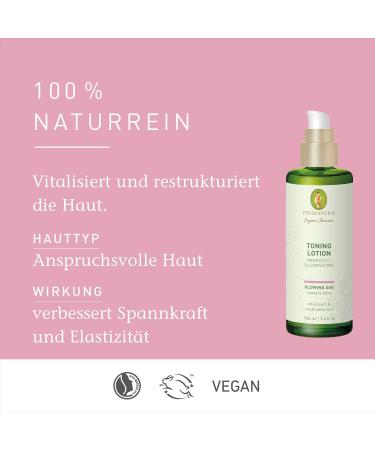 PRIMAVERA Toning Lotion - Perfect Illuminating - 100 ml - Natural Cosmetics - Toner Lotion for Mature and Demanding Skin - Revitalizes and Restructures the Skin - Vegan - Buy Online on GoSupps.com
