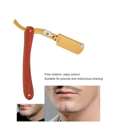 Premium Stainless Steel Manual Razor for Men - Portable Wooden Handle Beard Trimmer - Buy Online on GoSupps.com