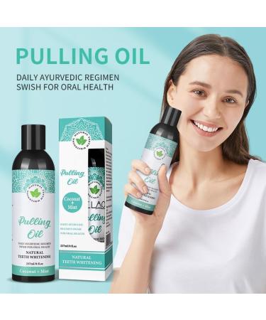 Coconut Oil Pulling Mouthwash 8oz Natural Essential Oils Alcohol Free Helps Fresh Breath Teeth Whitening Gum Health - Buy Online on GoSupps.com