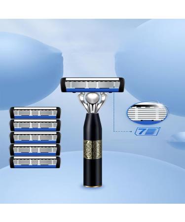 LATIEN Safety Razor for Men & Women - Stainless Steel Wet Razor with 6 Replacement Heads & Box | Gentle Shaving Experience - Buy Online on GoSupps.com