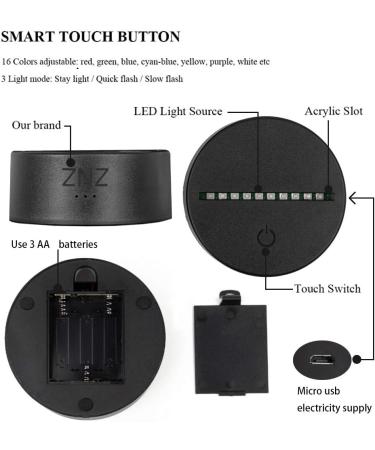 3D Star Wars Lamp ZNZ LED Optical Illusion Night Light 16 Colors Changing Remote Touch Mood Lamp - Perfect Christmas and Birthday Gifts for Kids Men Women and Star Wars Fans - Buy Online on GoSupps.com