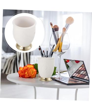 Mikinona Acrylic Organizer Embossed Brush Bucket Blush for Cheeks Pen Pot Brush Holder Brush Storage Cup Cosmetic Makeup Stand - Buy Online on GoSupps.com