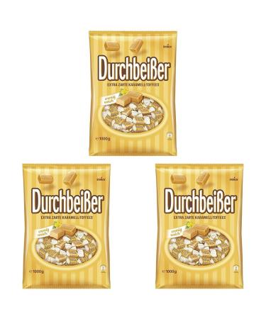 Colorful world pierced - 1 x 1000g of storage packing - caramel toffees extra delicate caramel candy (pack with 3) caramel 1 kg (pack with 3)