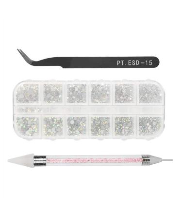 Nail Rhinestones Set Manicure Tweezers Fashionable Meet Demand Materials Manicure Store Salon Shop for Home Beauty Salon